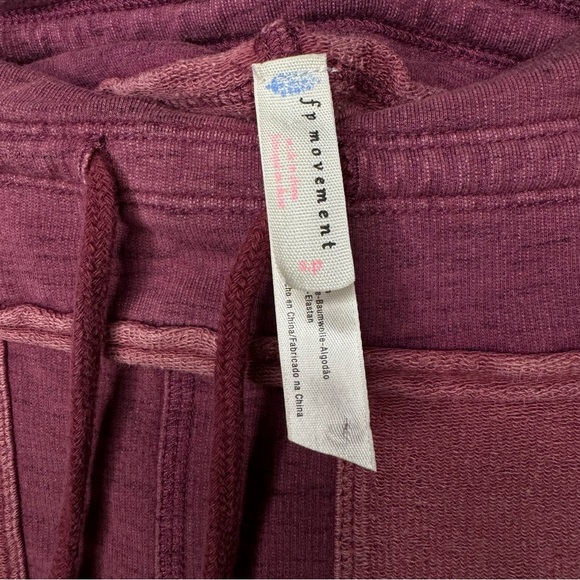 FREE PEOPLE | Kyoto High-Rise Ankle Legging | Patchwork Sweatpants Pockets Small - Picture 6 of 7